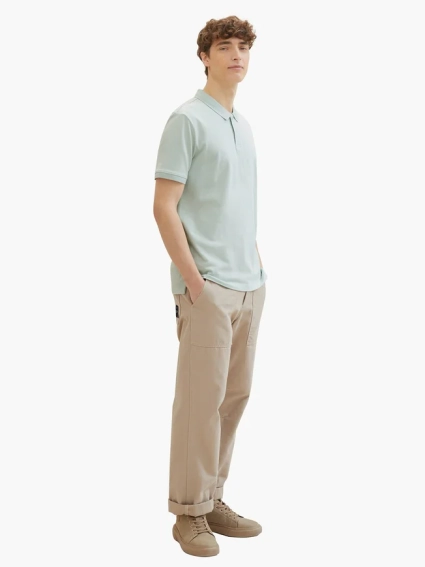 Поло mit Logo Print 1041184-17549 Tom Tailor L Голубой 1041184-17549 фото 4 — интернет-магазин Tapok