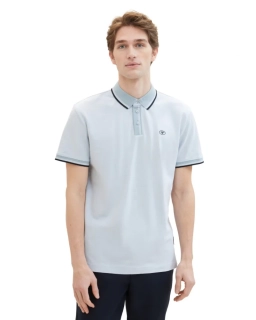 Поло POLO WITH DETAILED COLLAR 1040822-35199 Tom Tailor L Блакитний 1040822-35199