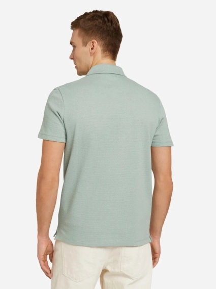 Поло structured polo with pocket 1030388XX1012960 Tom Tailor L Серый 1030388XX1012960 фото 2 — интернет-магазин Tapok