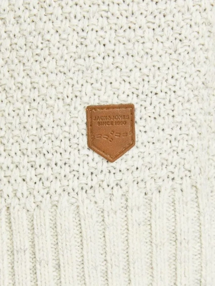 Пуловер JJCRAIG KNIT CREW NECK 12189968-Cloud Dancer Jack&amp;Jones S Белый 12189968-Cloud Dancer фото 4 — интернет-магазин Tapok