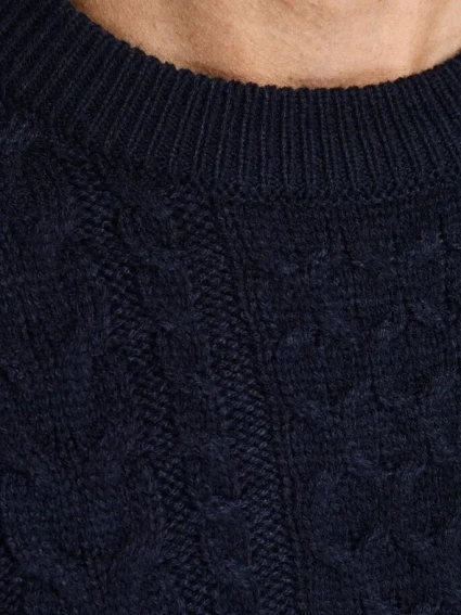 Пуловер JJCRAIG KNIT CREW NECK 12189968-Sky Captain Jack&amp;Jones M Темно-синий 12189968-Sky Captain фото 3 — интернет-магазин Tapok