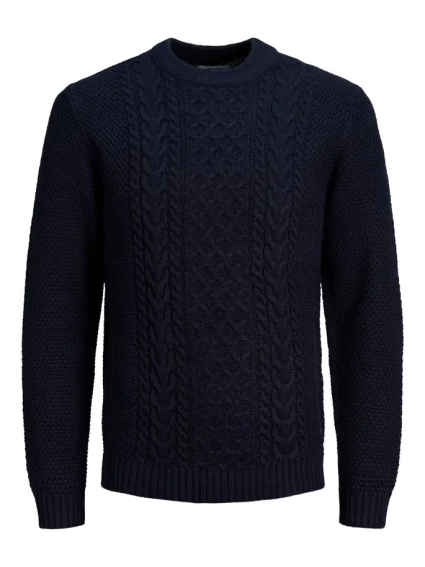 Пуловер JJCRAIG KNIT CREW NECK 12189968-Sky Captain Jack&amp;Jones M Темно-синий 12189968-Sky Captain фото 5 — интернет-магазин Tapok