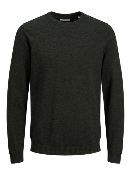 Пуловер JJEBASIC KNIT CREW NECK NOOS 12137190-Forest Night Jack&Jones XXL Зелений 12137190-Forest Night-Det фото 2 — інтернет-магазин Tapok