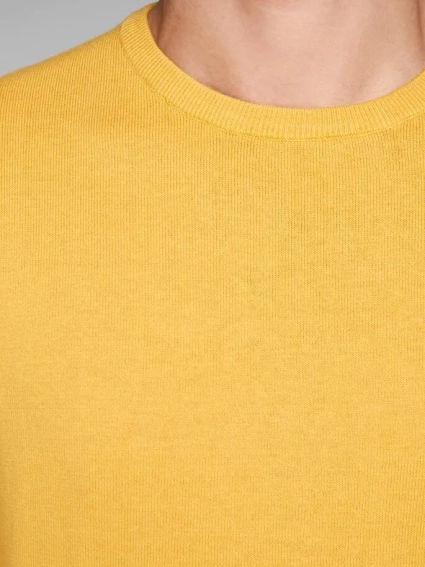 Пуловер JJEBASIC KNIT CREW NECK NOOS 12137190-Golden Orange Jack&Jones S Жовтий 12137190-Golden Orange фото 3 — інтернет-магазин Tapok