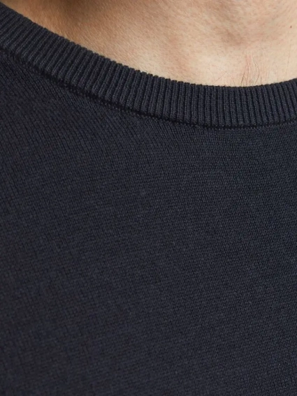 Пуловер JJEBASIC KNIT CREW NECK NOOS 12137190-Navy Blazer Jack&Jones S Темно-синій 12137190-Navy Blazer фото 3 — інтернет-магазин Tapok
