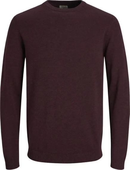Пуловер JJEBASIC KNIT CREW NECK NOOS 12137190-Port Royale Jack&amp;Jones XXL Бордовый 12137190-Port Royale-Deta фото 3 — интернет-магазин Tapok