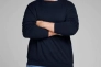 Пуловер JJEBASIC KNIT CREW NECK PS 12144038-Navy Blazer Jack&Jones PLUS 2XL Темно-синій 12144038-Navy Blazer Фото 1