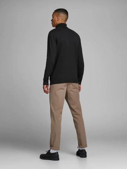 Пуловер JJEEMIL KNIT ROLL NECK NOOS 12157417-Black Jack&Jones M Чорний 12157417-Black фото 2 — інтернет-магазин Tapok