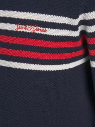 Пуловер JJSCHMIDT KNIT CREW NECK 12201515-Navy Blazer Jack&amp;Jones L Темно-синий 12201515-Navy Blazer фото 2 — интернет-магазин Tapok
