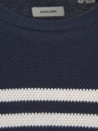 Пуловер JJSCHMIDT KNIT CREW NECK 12201515-Navy Blazer Jack&amp;Jones L Темно-синий 12201515-Navy Blazer фото 3 — интернет-магазин Tapok