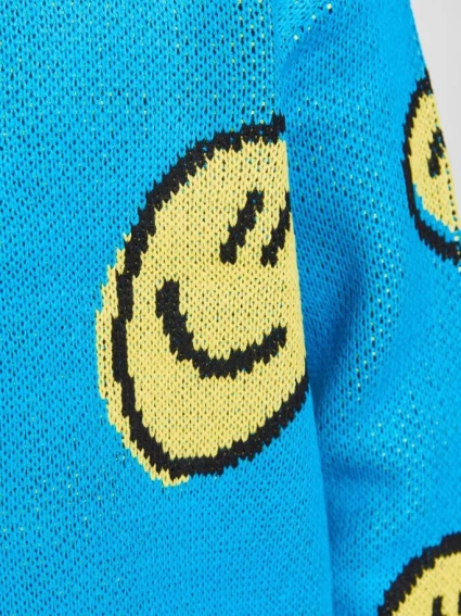 Пуловер JORSMILE KNIT CREW NECK KA KNT21 12206857-Hawaiian Ocean-Fit:WIDE Jack&Jones M Блакитний 12206857-Hawaiian Ocean-F фото 4 — інтернет-магазин Tapok