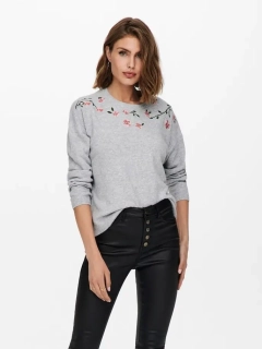 Пуловер ONLFIE LIFE L/S PULLOVER CC KNT 15232538-Light Grey Melange ONLY L Сірий 15232538-Light Grey Melan