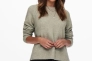Пуловер ONLGABI LIFE L/S O-NECK PULLOVER CC KNT 15231424-Kalamata-Detail:W. MELANGE ONLY M Серый 15231424-Kalamata-Detail: Фото 1