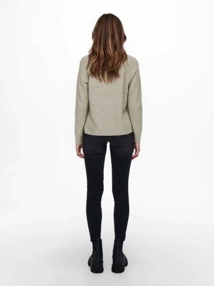 Пуловер ONLGABI LIFE L/S O-NECK PULLOVER CC KNT 15231424-Kalamata-Detail:W. MELANGE ONLY M Серый 15231424-Kalamata-Detail: фото 2 — интернет-магазин Tapok