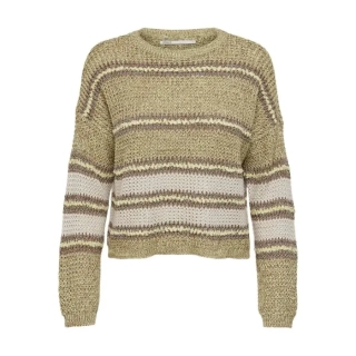 Пуловер ONLINA L/S PULLOVER CC KNT 15229820-Mellow Yellow-Detail:W. PUMICE STONE / TO ONLY L Бежевий 15229820-Mellow Yellow-De