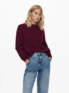 Пуловер ONLJADE L/S PULLOVER KNT NOOS 15179813-Merlot ONLY L Бордовый 15179813-Merlot-Detail:W 