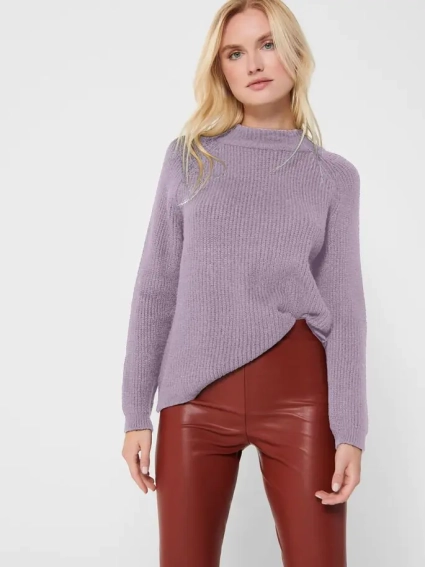 Пуловер ONLJADE L/S PULLOVER KNT NOOS 15179813-Orchid Petal ONLY L Сиреневый 15179813-Orchid Petal-Det фото 1 — интернет-магазин Tapok