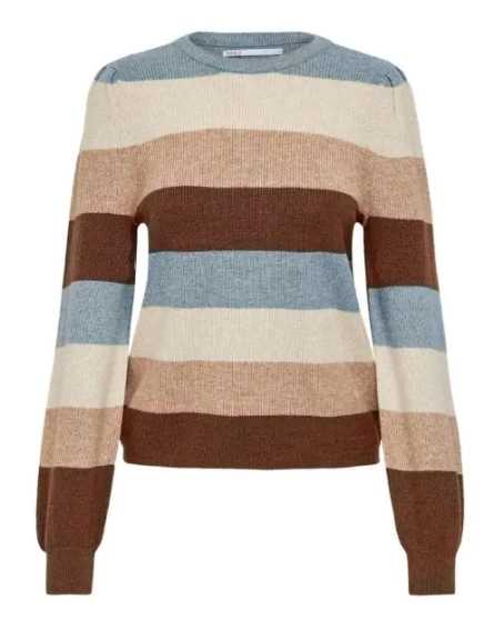 Пуловер ONLKATIA L/S STRIPE PULLOVER CC KNT 15231260-Pearl Blue-Stripes:W. MEL. W. PUMICE STON ONLY 15231260-Pearl Blue-Strip фото 1 — интернет-магазин Tapok