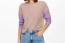 Пуловер ONLNICCI L/S BLOCK PULLOVER EX KNT 15257294-Rose Smoke-Detail:CROCUS PETAL/PASTEL YEL ONLY L 15257294-Rose Smoke-Detai Фото 1