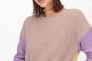 Пуловер ONLNICCI L/S BLOCK PULLOVER EX KNT 15257294-Rose Smoke-Detail:CROCUS PETAL/PASTEL YEL ONLY L 15257294-Rose Smoke-Detai Фото 3