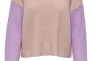 Пуловер ONLNICCI L/S BLOCK PULLOVER EX KNT 15257294-Rose Smoke-Detail:CROCUS PETAL/PASTEL YEL ONLY L 15257294-Rose Smoke-Detai Фото 4