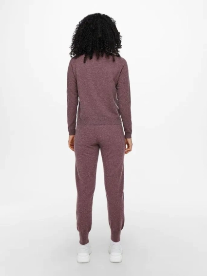 Пуловер ONLYOUNGER L/S PULLOVER KNT 15238340-Rose Brown-Detail:W. MELANGE ONLY S Бордовий 15238340-Rose Brown-Detai фото 2 — інтернет-магазин Tapok