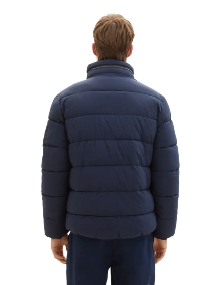 Пуховик Puffer jacket with hidden hood 1037336-10668 Tom Tailor L Темно-синий 1037336-10668 фото 3 — интернет-магазин Tapok