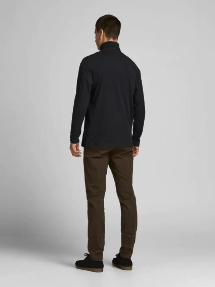 Светр JJERILEY TEE LS ROLL NECK SN 12190713-Black Jack&Jones M Чорний 12190713-Black фото 2 — інтернет-магазин Tapok