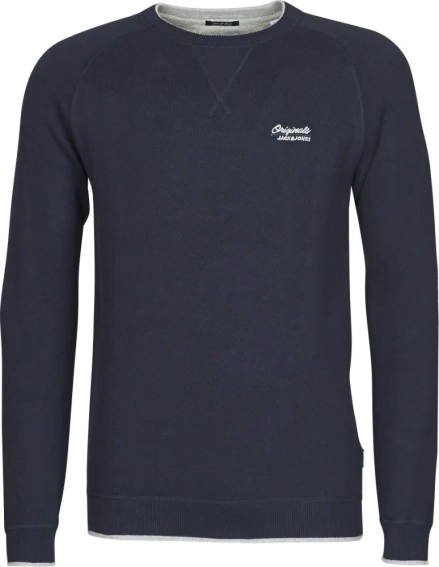 Свитшот JORJOES KNIT CREW NECK 12175774 Sky Captain Jack&amp;Jones S Темно-синий 12175774SkyCaptain фото 1 — интернет-магазин Tapok