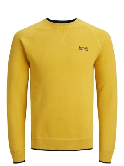 Свитшот JORJOES KNIT CREW NECK 12175774 Spicy Mustard Jack&amp;Jones M Желтый 12175774SpicyMustard фото 1 — интернет-магазин Tapok