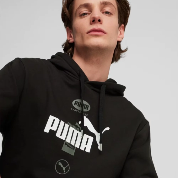 Світшот PUMA POWER Graphic Hoodie 68174101 Puma S Чорний 68174101 фото 3 — інтернет-магазин Tapok