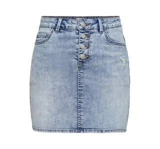 Юбка ONLCARMEN LIFE REG ACIDDNM SKIRT BJ114-3 15227208-Medium Blue Denim ONLY L Голубой 15227208-Medium Blue Deni
