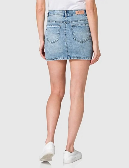 Спідниця ONLCARMEN LIFE REG ACIDDNM SKIRT BJ114-3 15227208-Medium Blue Denim ONLY L Блакитний 15227208-Medium Blue Deni фото 3 — інтернет-магазин Tapok