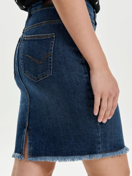 Спідниця ONLELIZA LIFE REG RAWEDGE SKIRT 08 NOOS 15159611 Medium Blue Denim ONLY 34 Синій 15159611MediumBlueDen фото 2 — інтернет-магазин Tapok