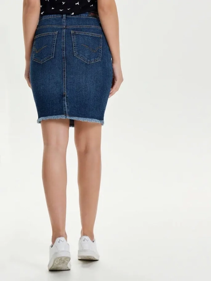 Спідниця ONLELIZA LIFE REG RAWEDGE SKIRT 08 NOOS 15159611 Medium Blue Denim ONLY 34 Синій 15159611MediumBlueDen фото 3 — інтернет-магазин Tapok