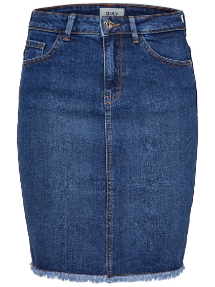 Спідниця ONLELIZA LIFE REG RAWEDGE SKIRT 08 NOOS 15159611 Medium Blue Denim ONLY 34 Синій 15159611MediumBlueDen фото 4 — інтернет-магазин Tapok