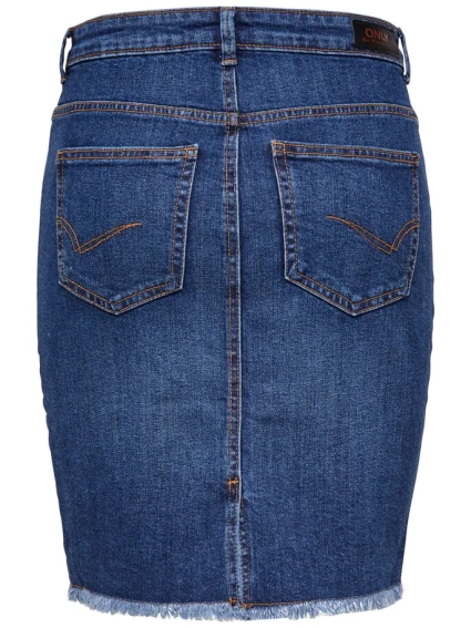 Спідниця ONLELIZA LIFE REG RAWEDGE SKIRT 08 NOOS 15159611 Medium Blue Denim ONLY 34 Синій 15159611MediumBlueDen фото 5 — інтернет-магазин Tapok