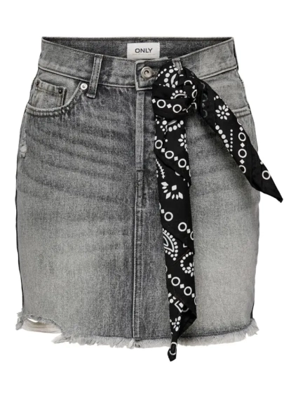 Юбка ONLFINE HW LIFE DNM JNS SKIRT ADD 15227070 Grey Denim ONLY L Темно-серый 15227070GreyDenim фото 1 — интернет-магазин Tapok