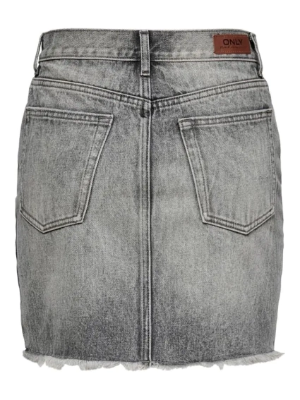 Юбка ONLFINE HW LIFE DNM JNS SKIRT ADD 15227070 Grey Denim ONLY L Темно-серый 15227070GreyDenim фото 2 — интернет-магазин Tapok