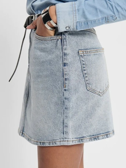 Юбка ONLROSE LIFE ASHAPE SKIRT BB NAS2630 15196756 Light Blue Denim ONLY 36 Голубой 15196756LightBlueDeni фото 2 — интернет-магазин Tapok