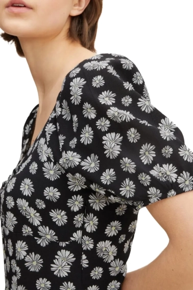 Платье fitted allover printed dress 1031324-29563 Tom Tailor M Черный 1031324-29563 фото 5 — интернет-магазин Tapok