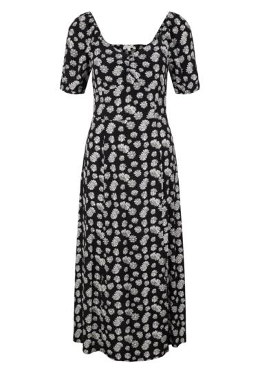 Платье fitted allover printed dress 1031324-29563 Tom Tailor M Черный 1031324-29563 фото 6 — интернет-магазин Tapok