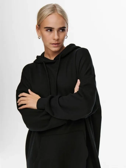Сукня ONLCHELSEA LIFE L/S OVERSIZE DRESS SWT 15241307-Black ONLY L Чорний 15241307-Black фото 3 — інтернет-магазин Tapok
