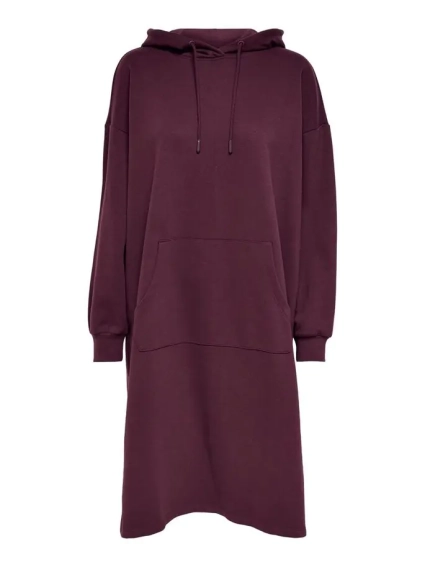 Платье ONLCHELSEA LIFE L/S OVERSIZE DRESS SWT 15241307-Winetasting ONLY L Бордовый 15241307-Winetasting фото 4 — интернет-магазин Tapok