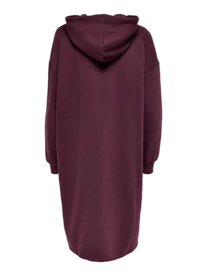 Платье ONLCHELSEA LIFE L/S OVERSIZE DRESS SWT 15241307-Winetasting ONLY L Бордовый 15241307-Winetasting фото 5 — интернет-магазин Tapok