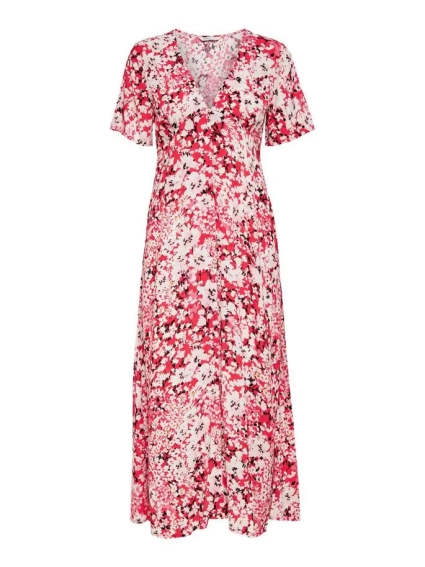 Платье ONLENOLA S/S MIDI DRESS WVN 15230958 High Risk Red-CRUISE FLORAL ONLY S Красный 15230958HighRiskRed-CRUIS фото 3 — интернет-магазин Tapok