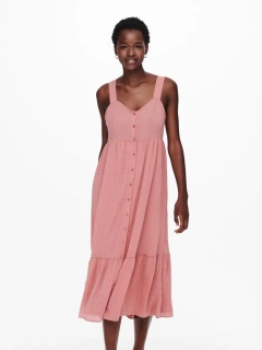 Платье ONLFELISA STRAP MIDI DRESS WVN 15230957-Dusty Rose ONLY L Розовый 15230957-Dusty Rose