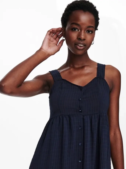 Платье ONLFELISA STRAP MIDI DRESS WVN 15230957-Night Sky ONLY L Темно-синий 15230957-Night Sky фото 3 — интернет-магазин Tapok
