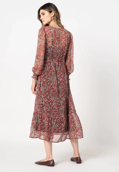 Сукня ONLIRENA LIFE L/S MIDI DRESS WVN 15243143-Urban Red-AOP:ROCKING PAISLEY ONLY L Червоний 15243143-Urban Red-AOP:RO фото 2 — інтернет-магазин Tapok
