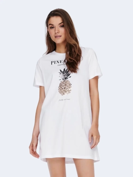 Сукня ONLKITA LIFE DRESS S/S BOX JRS 15232756 Bright White ONLY M Білий 15232756BrightWhite фото 2 — інтернет-магазин Tapok